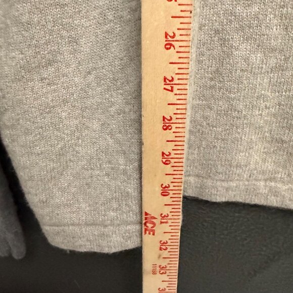 Eddie Bauer Mens 1/4 Zip Sweater SZ TXL Mock Neck Striped Winter Outdoor Gray - Picture 2 of 6